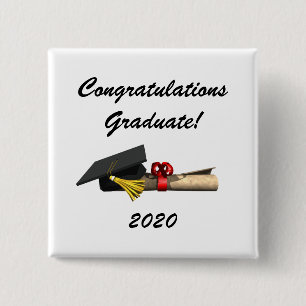 The Graduate - 15 Cm Square Badge