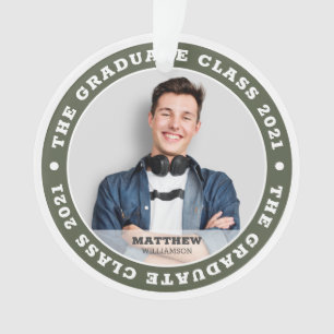 The Graduate Class of 20XX Graduation Photo Ornament