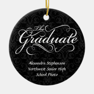 The Graduate, Elegant Black Ceramic Ornament