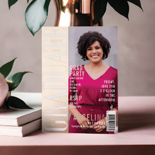 The Graduate Fun Trendy Magazine Cover Grad Party