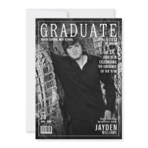The Graduate Magazine Cover Fun Trendy Invitation