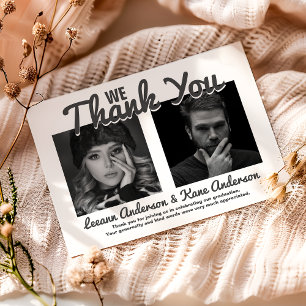 The graduates   2 Sided Double Graduation Party Invitation