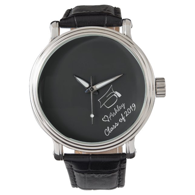 The Graduation Year Custom Name Personalised Watch (Front)
