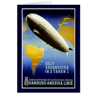The Graf Zeppelin Line Vintage Travel Poster