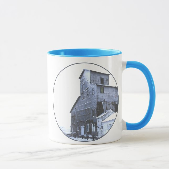 The Grain Elevator In Winter Mug (Right)