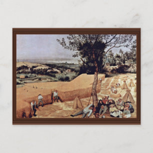 The Grain Harvest Month (August), By Bruegel D. Postcard
