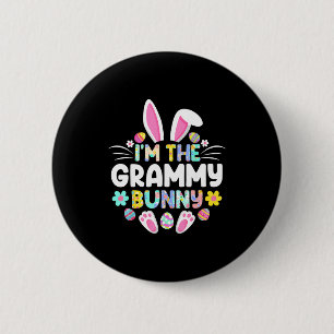 The grammy bunny funny easter day family matching 6 cm round badge