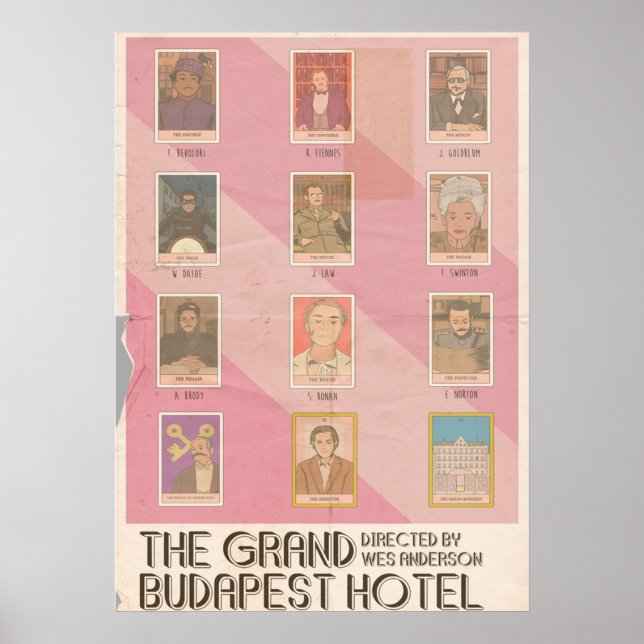 The Grand Budapest Hotel Tarot Vintage Poster (Front)