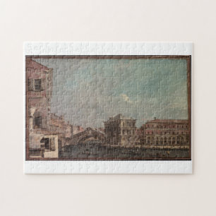 The Grand Canal above the Rialto late 1760s France Jigsaw Puzzle