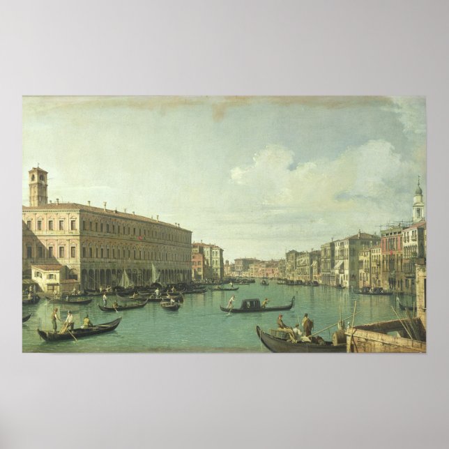 The Grand Canal from the Rialto Bridge Poster (Front)