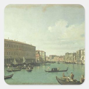 The Grand Canal from the Rialto Bridge Square Sticker