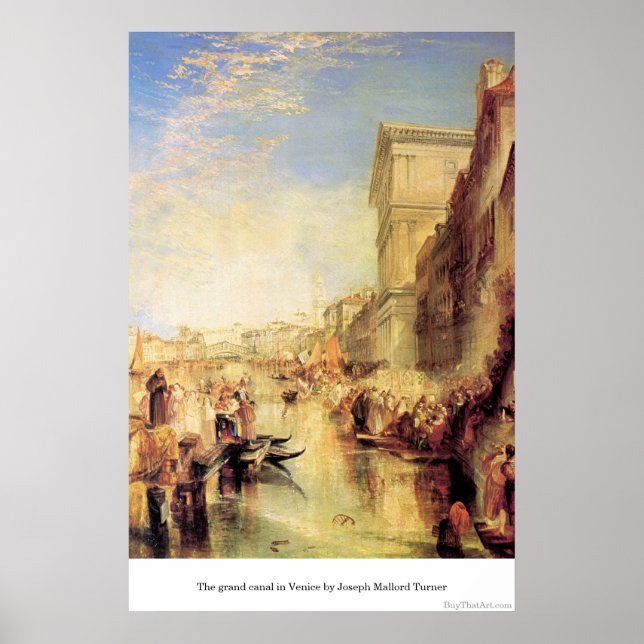 The grand canal in Venice by Joseph Mallord Turner Poster (Front)