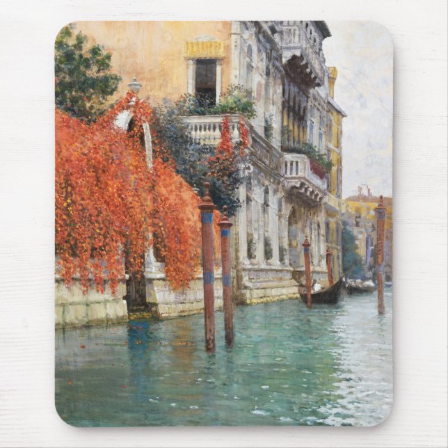 The Grand Canal in Venice (by Vincenzo Caprile) Mouse Pad (Front)