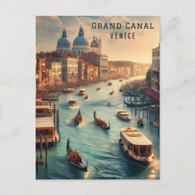 The Grand Canal in Venice Italy Travel Postcard (Front)