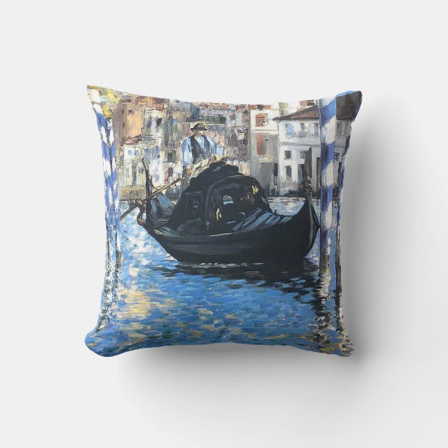 The grand canal of Venice  Edouard Manet  Cushion (Front)