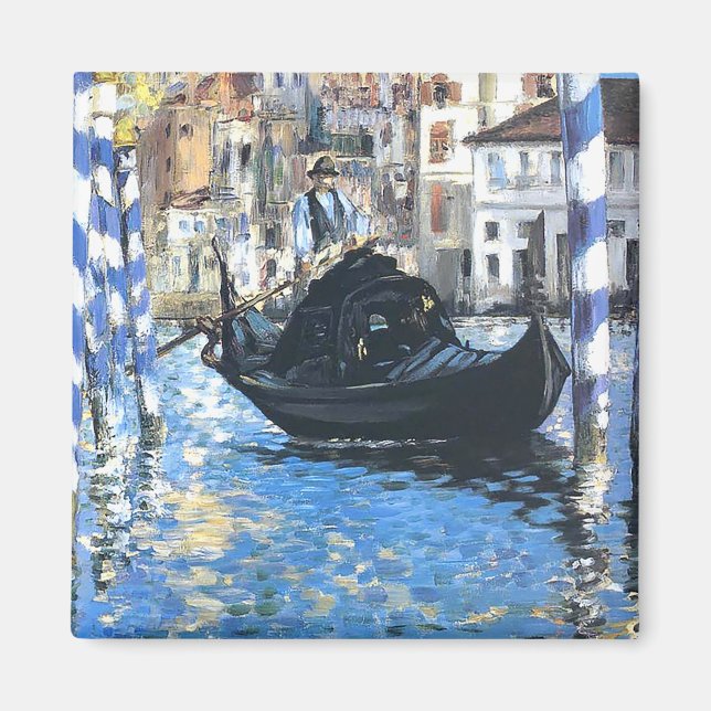 The grand canal of Venice  Edouard Manet  Magnet (Front)