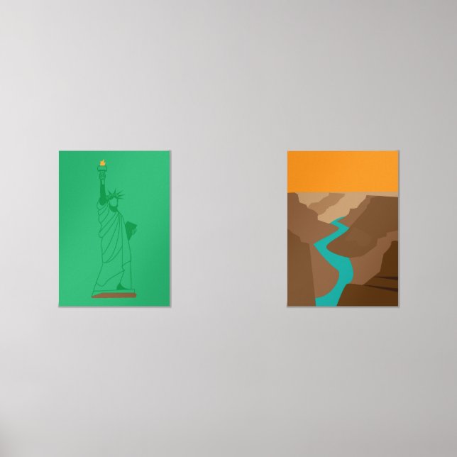 The Grand Canyon and Statue of Liberty (Front)