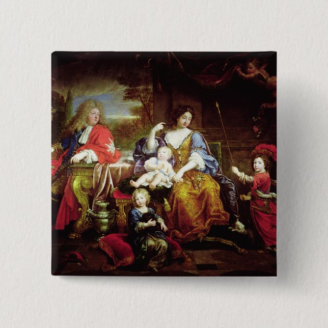 The Grand Dauphin with his Wife 15 Cm Square Badge (Front)