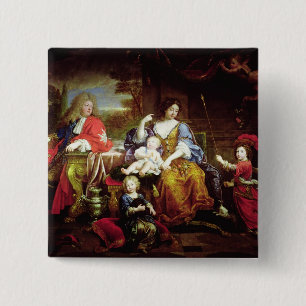 The Grand Dauphin with his Wife 15 Cm Square Badge