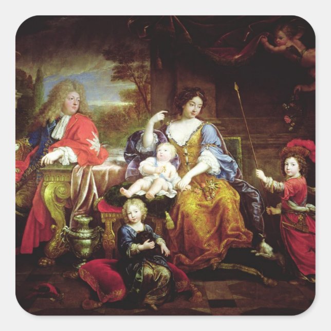 The Grand Dauphin with his Wife Square Sticker (Front)