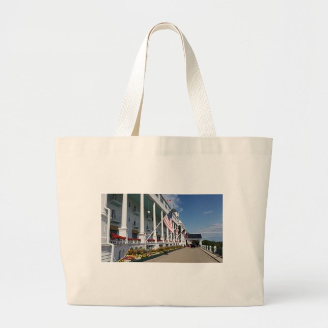 The Grand Hotel on Mackinac Island, Michigan Large Tote Bag (Front)