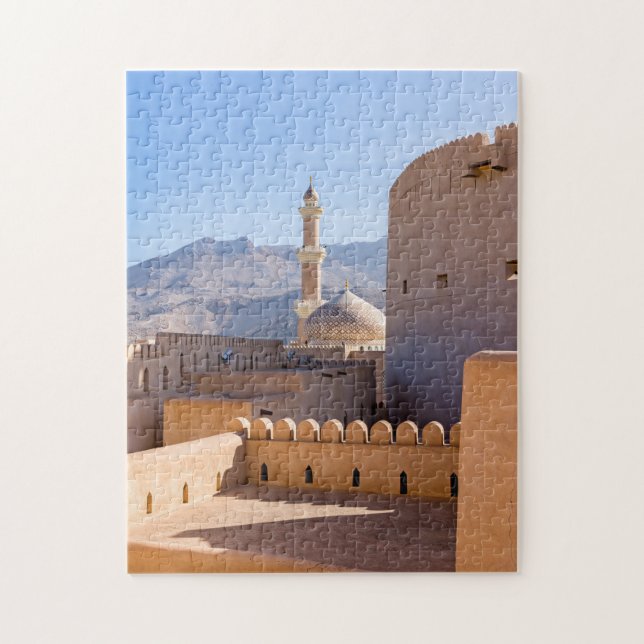 The Grand mosque and minaret in Nizwa - Oman Jigsaw Puzzle (Vertical)