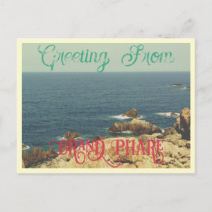 The Grand Phare beach shore line Jijel, Algeria Postcard