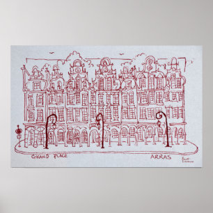 The Grand Place   Artois Region, Arras, France Poster