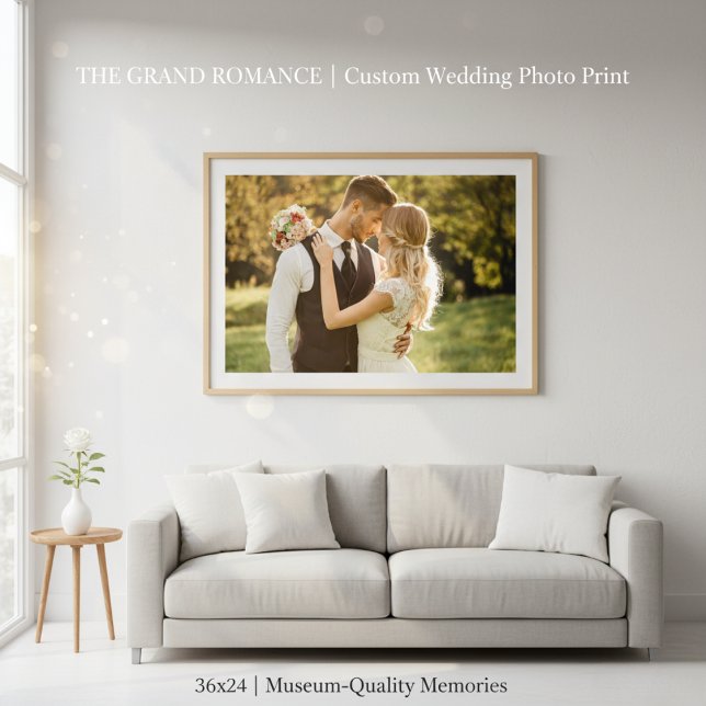 The "Grand Romance" | 36x24 Custom Wedding  Photo Print (The "Grand Romance" | 36x24 Custom Wedding Photo Print)