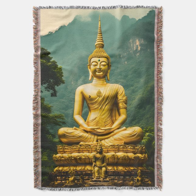 The Grand Samadhi of Suvarna Throw Blanket (Front Vertical)