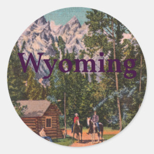 The Grand Tetons - Wyoming Classic Round Sticker