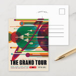 The Grand Tour | NASA Visions of the Future Postcard<br><div class="desc">This poster from NASA's Visions of the Future series honours the ambitious Voyager mission to study Jupiter,  Saturn,  Uranus and Neptune. Check out the full series for more retro sci-fi space travel images. Credit NASA/JPL-Caltech. 

Use the design tools to add custom text or personalise the image.</div>
