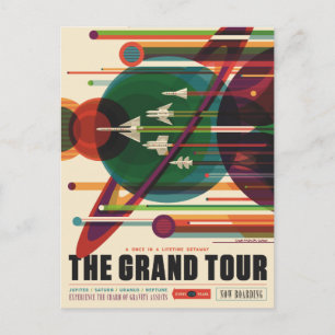 The Grand Tour - Retro NASA Travel Poster Postcard