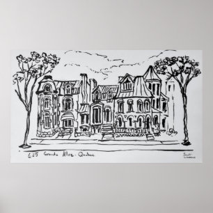 The Grande Allee, Quebec City Quebec, Canada Poster