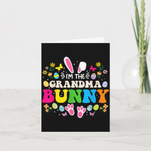 The grandma bunny funny easter family matching card