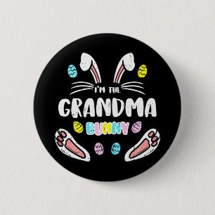 The Grandma Bunny Matching Easter Mum Mothers Day 6 Cm Round Badge