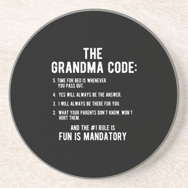 The Grandma Code | Fun Is Mandatory Coaster (Front)
