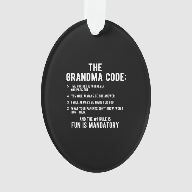 The Grandma Code | Fun Is Mandatory Ornament (Front)