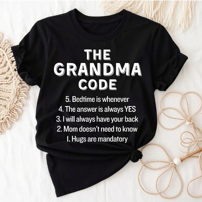 The Grandma Code Funny Rules T-Shirt (Creator Uploaded)