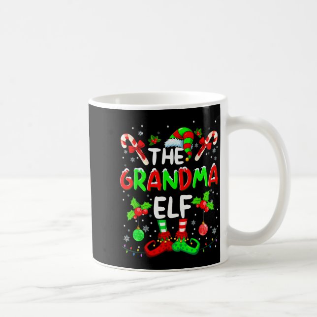 The Grandma Elf Costume Pajamas Pjs Christmas Xmas Coffee Mug (Right)