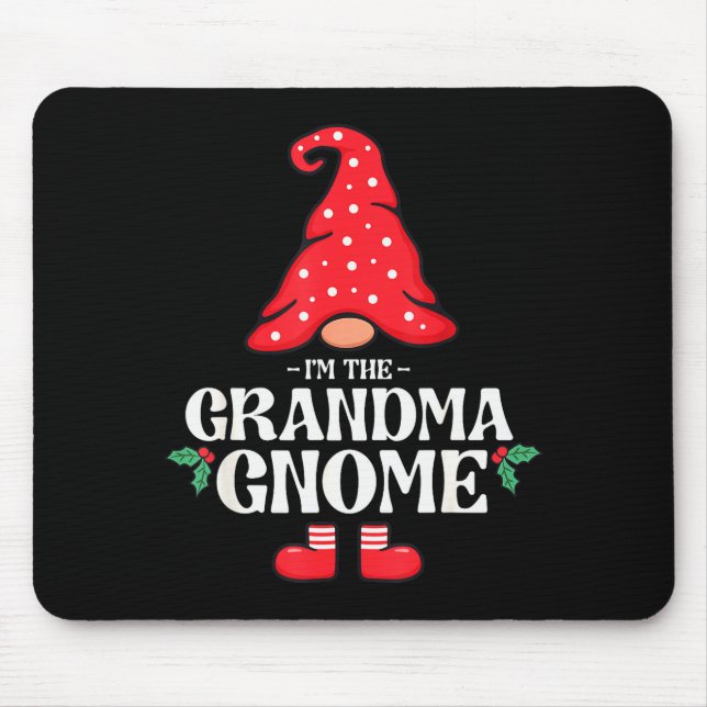 The Grandma Gnome Funny Family Matching Group Chri Mouse Pad (Front)