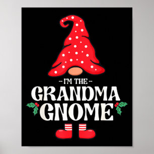The Grandma Gnome Funny Family Matching Group Chri Poster