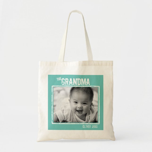 The Grandma Personalised Photo and Name Tote Bag (Front)
