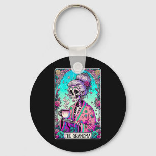 The Grandma Tarot Card Skeleton Mothers Day Witch Key Ring