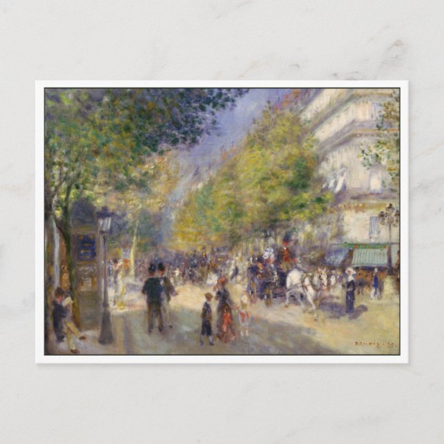 The Grands Boulevards by Renoir Postcard (Front)