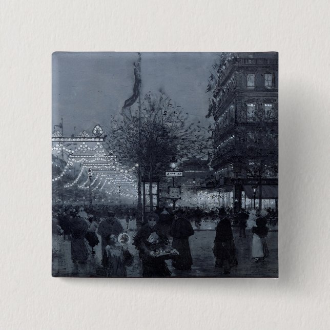 The Grands Boulevards, Paris 15 Cm Square Badge (Front)