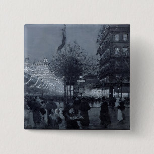 The Grands Boulevards, Paris 15 Cm Square Badge
