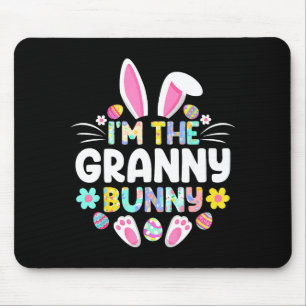 The granny bunny funny easter day family matching mouse pad