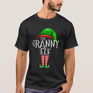 The Granny Elf Group Matching Family Christmas Gif T-Shirt