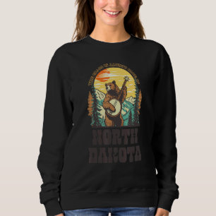 The Grass Is Blue In North Dakota Vintage Bear Ban Sweatshirt
